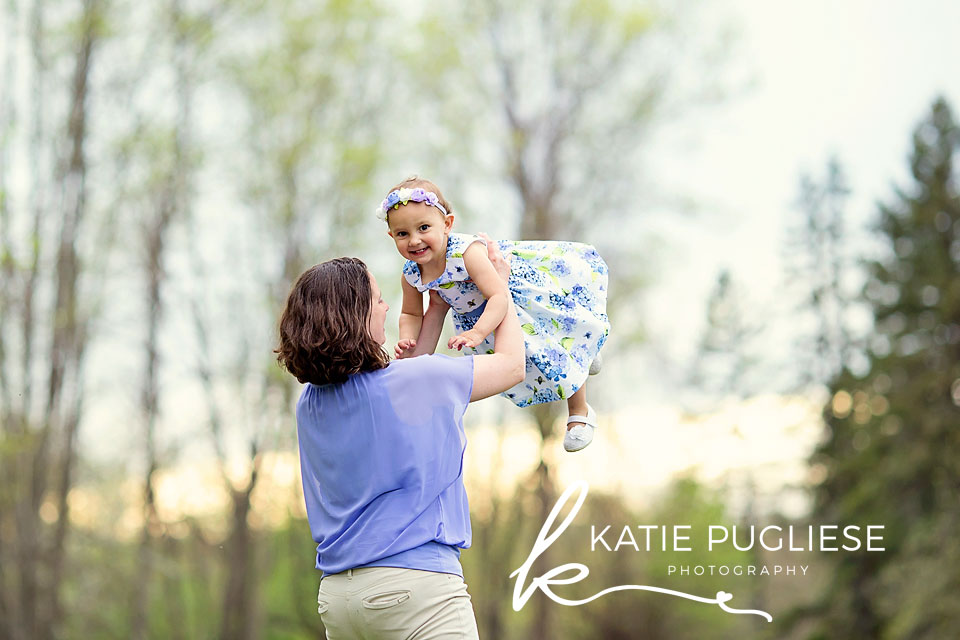 Mother and toddler girl photo session