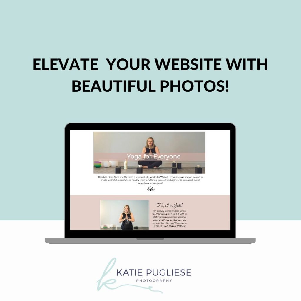 Website mock up. How to use brand photos on your website.