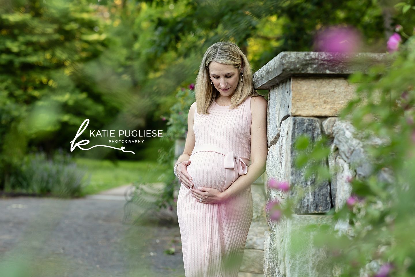 Expecting mother photographed during a natural maternity session in Connecticut