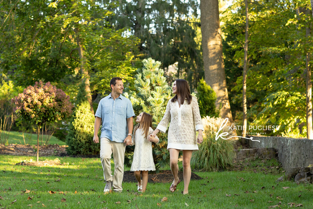 Outdoor family photography session in Connecticut capturing natural connection
