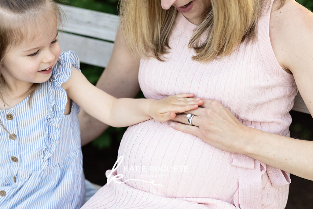 Expecting mother photographed during a natural maternity session in Connecticut