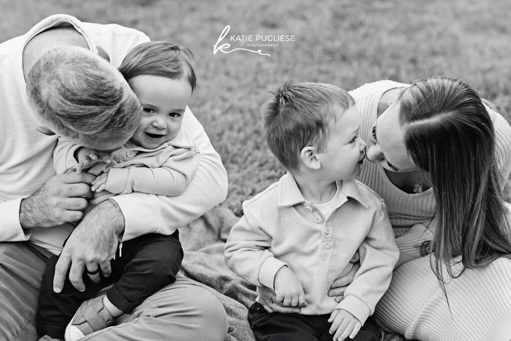 Natural family photography detail showing connection during a Connecticut session